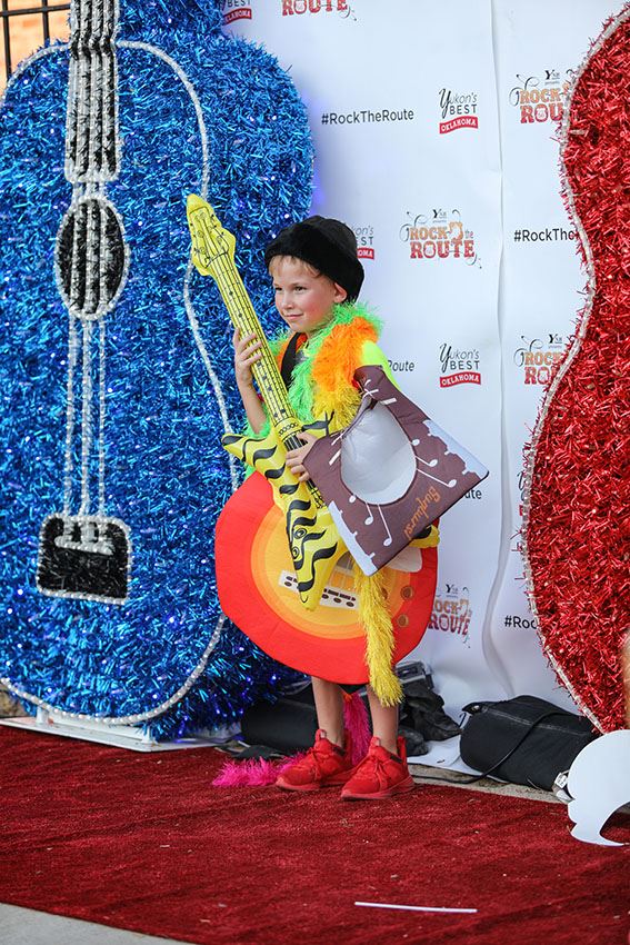 Boy Dressed up for a Rock Photo