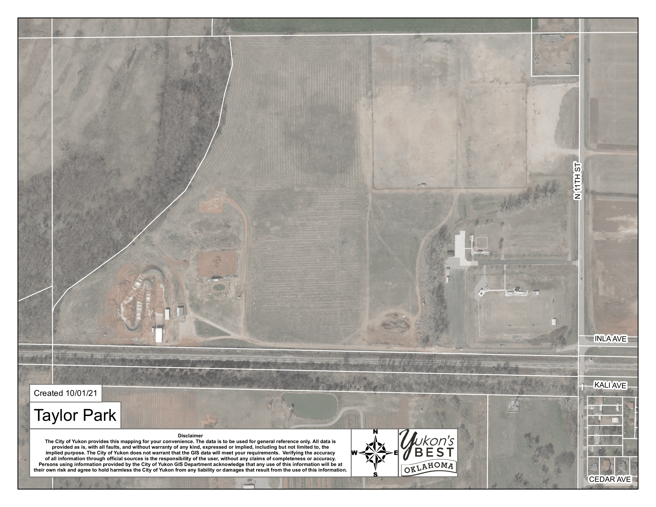 An aerial map of Taylor Park